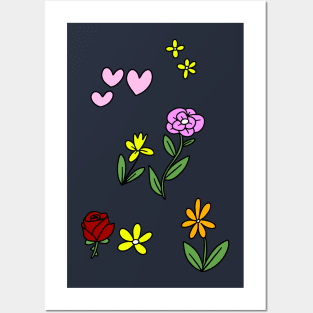 Hearts and Flowers Posters and Art